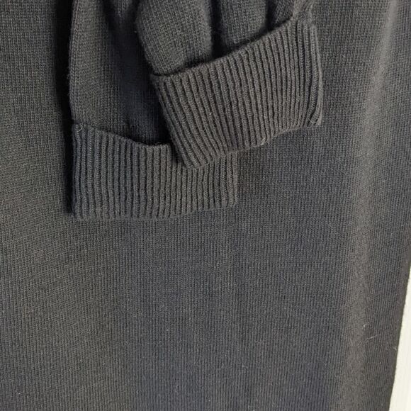 MASSIMO dutti wool cashmere blend cowl neck black knit sweater dress Small @M - Picture 6 of 9